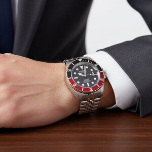 NWT Authentic Duxot Atlantica Diver Black Dial Men's Watch